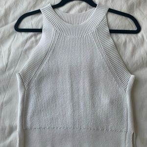 Wilfred Knit White Halter Tank